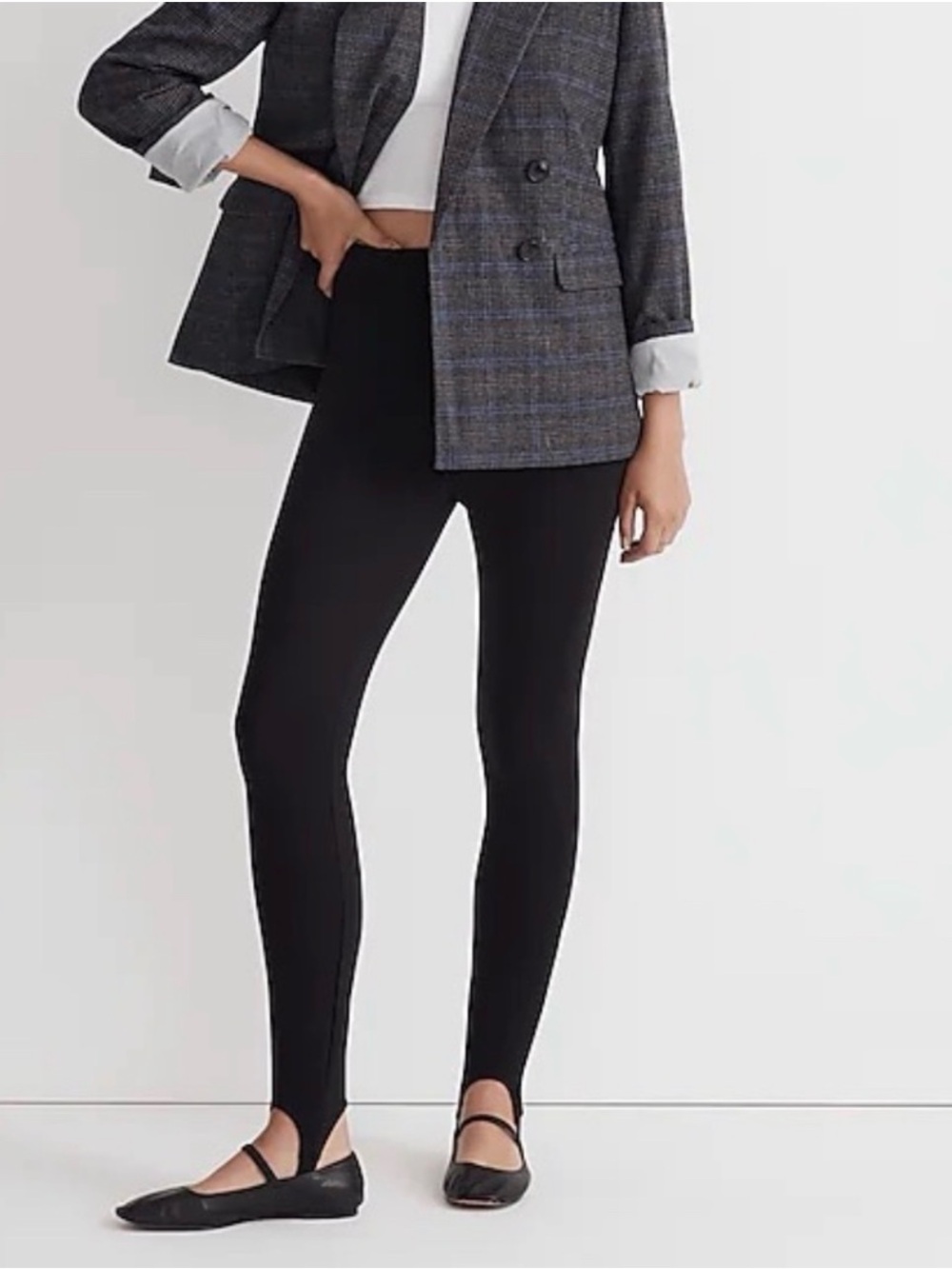 Madewell Stirrup Leggings black new without tag sz.M